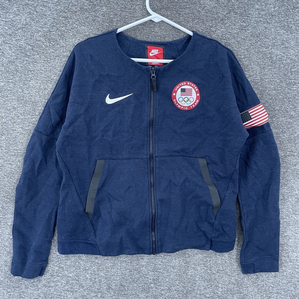 Nike Sportswear Women's Tech Fleece Team USA Olympic Full-Zip Jacket Medium